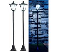Royal Gardineer : 2 lampadaires de jardin solaires à LED avec détecteurs G