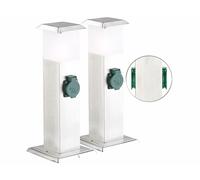 Royal Gardineer 2 luminaires avec deux prises de courant protégées contre les intempéries IP44