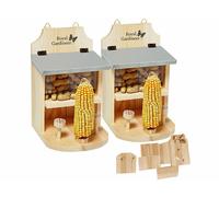 Royal Gardineer 2 mangeoires pour écureuil avec toit en métal à assembler