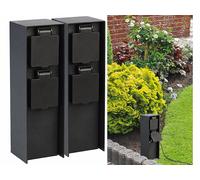 Royal Gardineer 2 multiprises de jardin en métal avec 2 prises