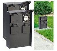 Royal Gardineer : 2 multiprises de jardin en métal avec 4 prises G