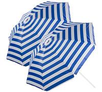 2 Parasols Avec Étuis Uv 30+ / Ø 180 Cm Multicolore