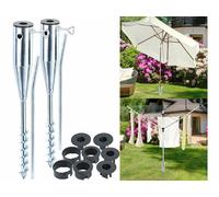 Royal Gardineer 2 pieds de parasol universels en métal à visser