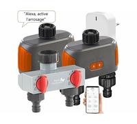 Royal Gardineer 2 programmateurs d'arrosage BWC-600.bt avec passerelle réseau et sélecteur