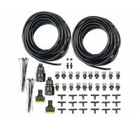 Royal Gardineer 2 systèmes de brumisation avec 2 tuyaux 10 m et 20 buses