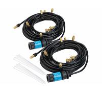 Royal Gardineer 2 systèmes de brumisation avec tuyau de 10 m et buses métalliques