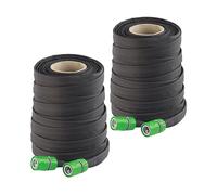 Royal Gardineer 2 tuyaux darrosage poreux Plats avec raccords et Valve darrêt - 50 m