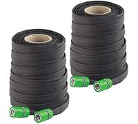 Royal Gardineer 2 tuyaux darrosage poreux Plats avec raccords et Valve darrêt - 50 m