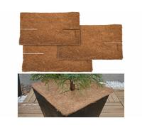 Royal Gardineer : 3 nattes de coco carrées antigels pour plantes - 38 x 38 cm G