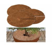 3 nattes de coco rondes antigels pour plantes Ø 38 cm [Royal Gardineer]