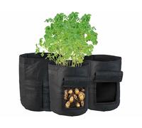 Royal Gardineer 3 sacs de culture 24 L avec trappe et poignées