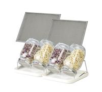 Royal Gardineer 4 bocaux de germination 1 L avec support et bac de récupération