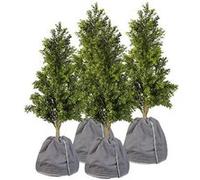 Royal Gardineer : 4 housses d’hivernage pour pot de fleur - 50 x 45 cm et 70 x 65 cm - Anthracite G