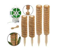 Royal Gardineer 4 tuteurs en fibre de coco et bois 2 x 40 cm / 2 x 30 cm