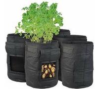 Royal Gardineer Sacs de culture 5 x 10 L avec trappes et poignées