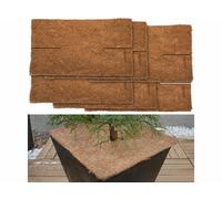 : 6 nattes de coco carrées antigels pour plantes - 38 x 38 cm