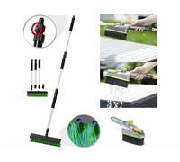 Balai de nettoyage avec raccord pour tuyau darrosage et brosse à main [Royal Gardineer]