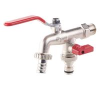 Double robinet quart de tour 1/2 [Royal Gardineer]