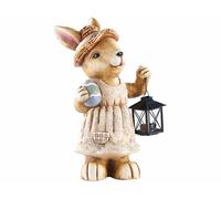 Royal Gardineer Lapin décoratif étanche avec lanterne et oeuf