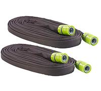 Royal Gardineer Lot de 2 tuyaux darrosage poreux Plats avec raccords et Valve darrêt - 12 m