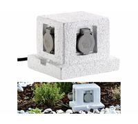 Multiprise d’extérieur aspect pierre avec 4 prises [Royal Gardineer]