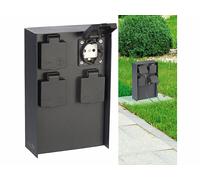 Multiprise de jardin en métal avec 4 prises [Royal Gardineer]