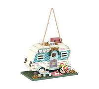 Royal Gardineer Nichoir à oiseaux en bois design caravane & jardinet