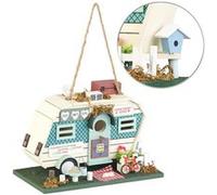 Royal Gardineer – Nichoir à oiseaux en bois – Design Caravane & Jardinet – Multicolore