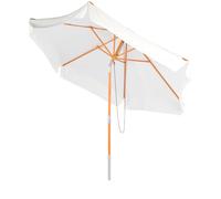 Royal Gardineer Parasol Pliable UV 50+ / Ø 3 m avec Pied en Bois - Blanc