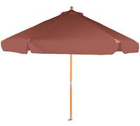 Parasol Pliable Uv 50+ / Ø 3 M Avec Pied En Bois - Marron Multicolore