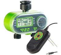 Royal Gardineer Programmateur d'arrosage BWC-200 avec 2 raccords pour tuyau - Avec capteur