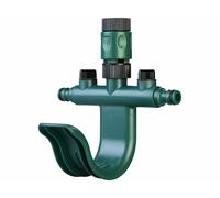 Royal Gardineer Répartiteur d'eau réglable 2 voies avec support pour tuyau