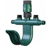 Royal Gardineer Répartiteur d'eau réglable 2 voies avec support pour tuyau