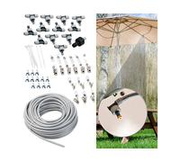 Royal Gardineer Système de brumisation avec tuyau 20 m et 12 buses mobiles en métal