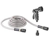Royal Gardineer Tuyau d'arrosage Extensible en Acier avec Pistolet 7 Jets - 10 à 15 m