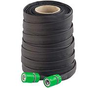 Royal Gardineer Tuyau d'arrosage poreux Plat avec raccords et Valve d'arrêt - 50 m