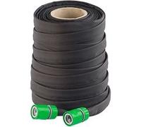 Royal Gardineer - Tuyau d'arrosage poreux plat - avec raccords et valve d'arrêt - 50 m