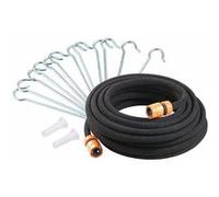 Royal Gardineer : Tuyau d'irrigation poreux avec raccords et 12 crochets de fixation G