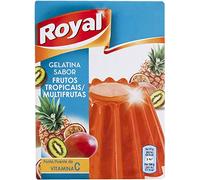 Royal, Gélatine Origine Végétale, Gélatine Goût Tropical, 35% de Sucre en Moins, 2 Sachets x 55 gr, Total 110 gr