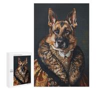 Royal German Shepherd Portrait-1 Puzzle 1000 Pièces Educa Jouet en Bois Cadeau Unique Décoration Intérieure Jeu Éducatif Challenge Toy Adultes Et Enfants À Partir De 14 Ans 1000 PCS