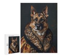 Royal German Shepherd Portrait-1 Puzzle 1000 Pièces Educa Jouet en Bois Cadeau Unique Décoration Intérieure Jeu Éducatif Challenge Toy Adultes Et Enfants À Partir De 14 Ans 500 PCS