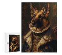 Royal German Shepherd Portrait Puzzle 1000 Pièces Educa Jouet en Bois Cadeau Unique Décoration Intérieure Jeu Éducatif Challenge Toy Adultes Et Enfants À Partir De 14 Ans 300 PCS