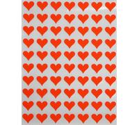 Royal Gommettes Étiquettes Autocollantes En Forme De Coeur Rouge Fluo Idéal Pour Les Anniversaires, Les Mariages 15 Feuilles 1,3cm (13mm) Paquet De 1050