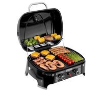 Royal Gourmet Barbecue à gaz portable, Plaque et grille de cuisson 2-en-1 | 2 brûleurs Barbecue de Table, grille de barbecue en acier émaillé, surface de grillade 47 x 37,4 cm, adapté pour le camping