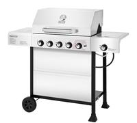 Royal Gourmet GA5401T Barbecue à gaz propane à 5 brûleurs avec brûleur et brûleur latéral, en acier inoxydable, 632 m², surface de cuisson pour barbecue extérieur, 64 000 BTU, argent