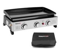 Royal Gourmet Plancha Gaz en Acier Émaillé -3 Brûleurs Puissance 7.5kW, Surface Cuisson 62,0 x 35,5 cm Noir G