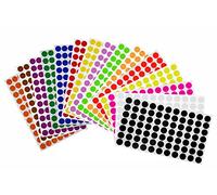 Royal Green 15mm 15 Couleurs Assorties Étiquettes Autocollantes Cercles Rondes Point De 1.5 Cm De Diamètre Gommettes Pour Le Bureau, Ecole, Calendriers, Codage Couleur 15 Feuilles Paquet De 1155