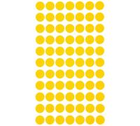 Royal Green 15mm Jaune Étiquettes Autocollantes Cercles Rondes Petit Point De 1.5 Cm De Diamètre Gommettes Auto-Adhésives Pour Le Bureau, Ecole, Calendriers, Codage Couleur 10 Feuilles Paquet De 770