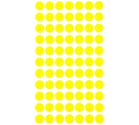 Royal Green 15mm Jaune Neon Étiquettes Autocollantes Cercles Rondes Point De 1.5 Cm De Diamètre Gommettes Auto-Adhésives Pour Le Bureau, Ecole, Calendriers, Codage Couleur 10 Feuilles Paquet De 770