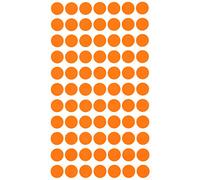 Royal Green 15mm Orange Étiquettes Autocollantes Cercles Rondes Petit Point De 1.5 Cm De Diamètre Gommettes Auto-Adhésives Pour Le Bureau, Ecole, Calendriers, Codage Couleur 10 Feuilles Paquet De 770